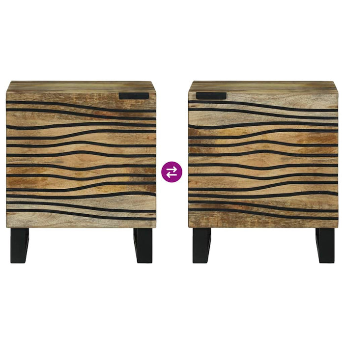 Mese de noptieră Maro și negru 40 x 33.5 x 46 cm - WALTI WALTI