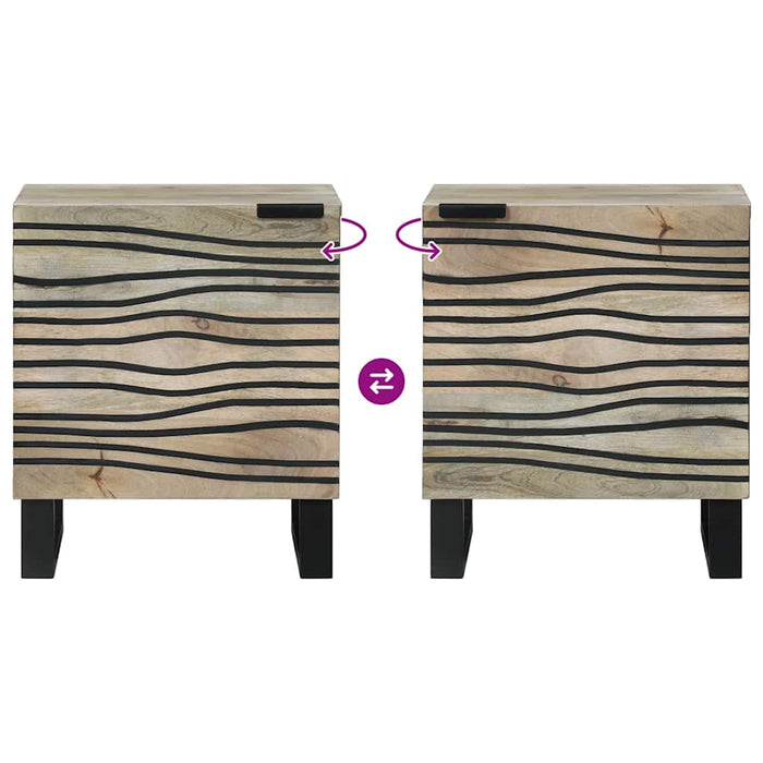 Mese de noptieră natural 40 x 33.5 x 46 cm - WALTI WALTI