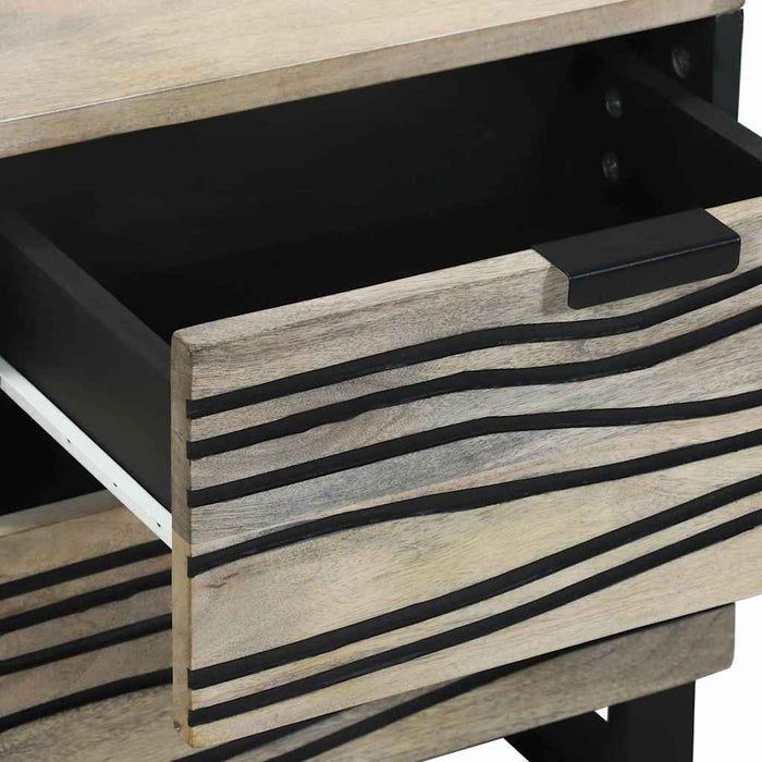 Mese de noptieră cu sertar Alb și negru 40 x 33.5 x 46 cm - WALTI WALTI