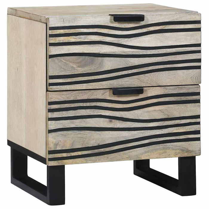 Mese de noptieră cu sertar Alb și negru 40 x 33.5 x 46 cm - WALTI WALTI