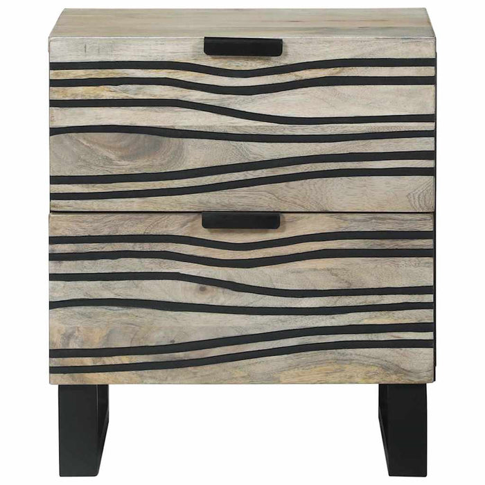 Mese de noptieră cu sertar Alb și negru 40 x 33.5 x 46 cm - WALTI WALTI