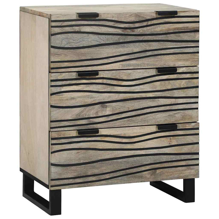 Bufet cu sertar Alb 60 x 33.5 x 75 cm Lemn masiv de mango - WALTI WALTI