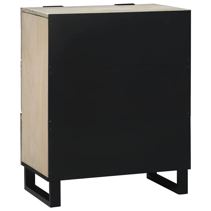 Bufet cu sertar Alb 60 x 33.5 x 75 cm Lemn masiv de mango - WALTI WALTI