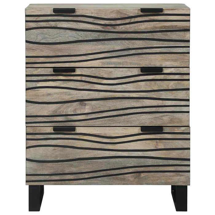 Bufet cu sertar Alb 60 x 33.5 x 75 cm Lemn masiv de mango - WALTI WALTI