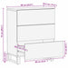 Bufet cu sertar Alb 60 x 33.5 x 75 cm Lemn masiv de mango - WALTI WALTI