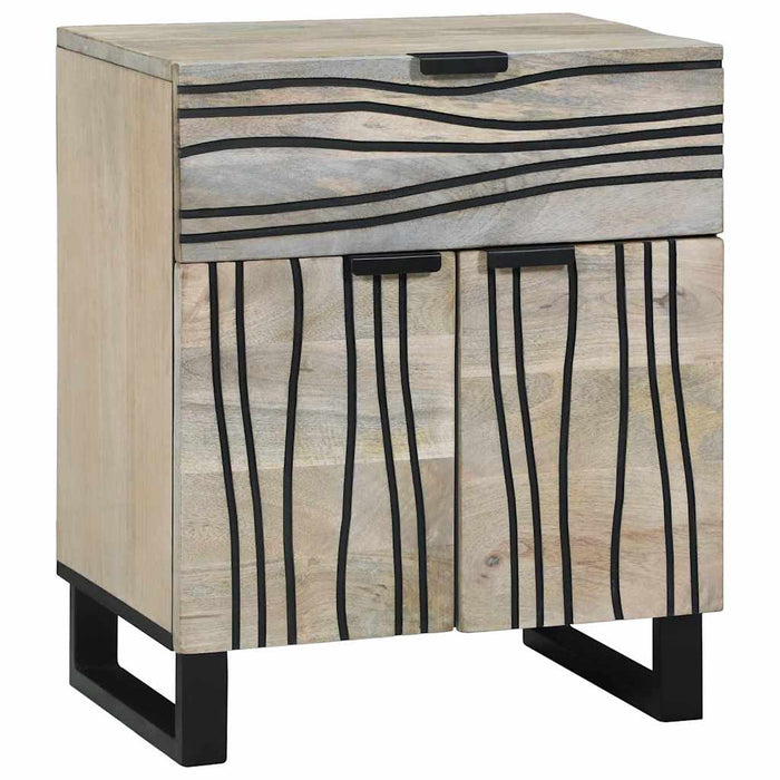 Mese de noptieră cu sertar Alb și negru 50 x 33 x 60 cm - WALTI WALTI