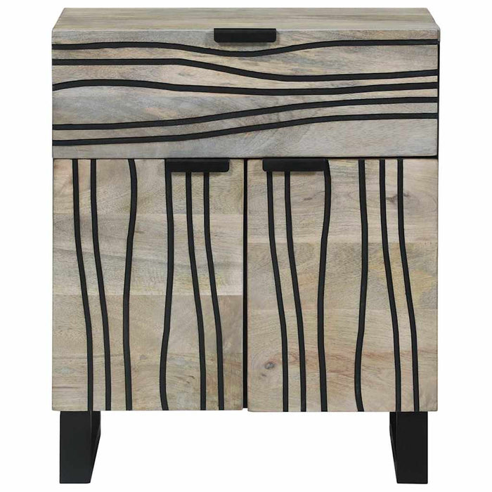 Mese de noptieră cu sertar Alb și negru 50 x 33 x 60 cm - WALTI WALTI