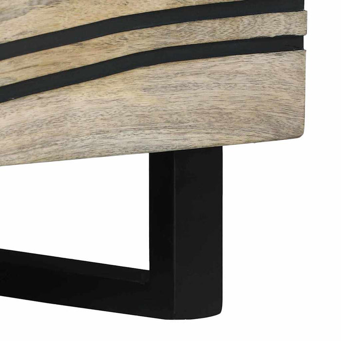 Masă de cafea cu sertar Bej și negru 80 x 54 x 40 cm - WALTI WALTI