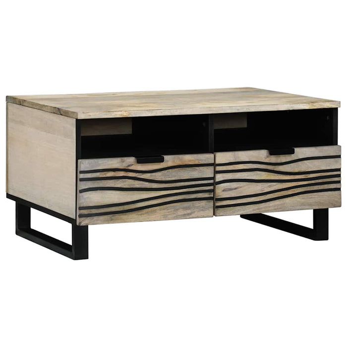 Masă de cafea cu sertar Bej și negru 80 x 54 x 40 cm - WALTI WALTI