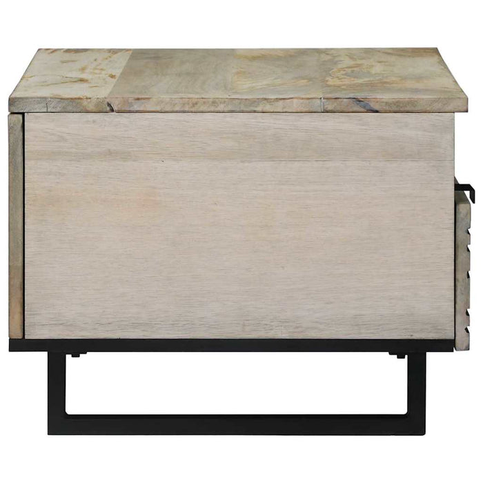 Masă de cafea cu sertar Bej și negru 80 x 54 x 40 cm - WALTI WALTI
