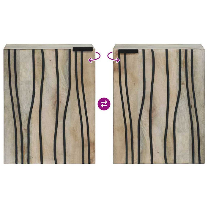 Dulap de chiuvetă cu raft Maro și negru 38 x 33.5 x 48 cm - WALTI WALTI