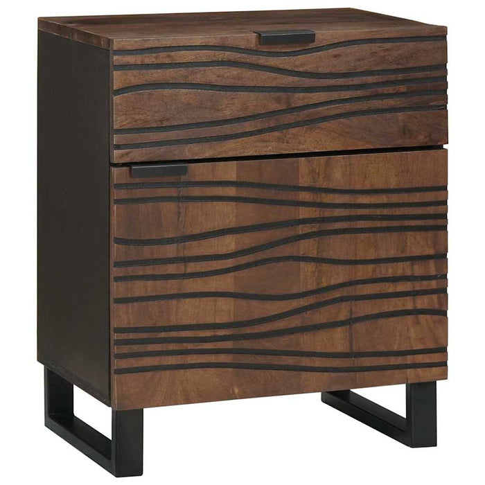Dulap de noapte castan 50 x 33 x 60 cm Lemn prelucrat - WALTI WALTI