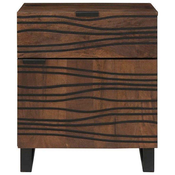 Dulap de noapte castan 50 x 33 x 60 cm Lemn prelucrat - WALTI WALTI