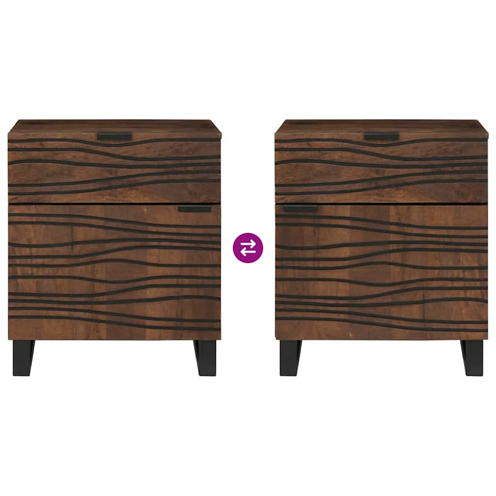 Dulap de noapte castan 50 x 33 x 60 cm Lemn prelucrat - WALTI WALTI