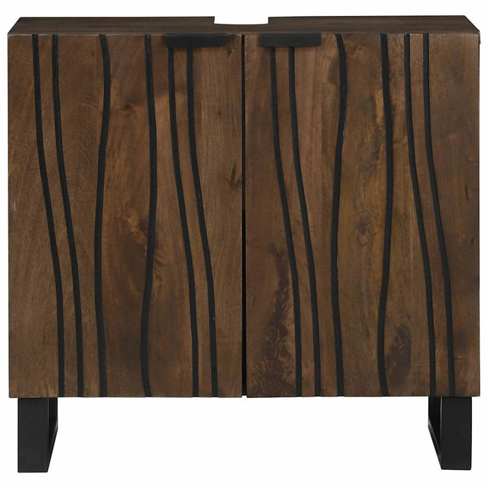Dulap pentru Chiuveta de Baie cu raft castan 62 x 33 x 58 cm - WALTI WALTI
