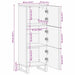 Highboard din lemn de nuc cu raft Altele cu depozitare cu ușă Maro 40 x 33.5 x 110 cm - WALTI WALTI