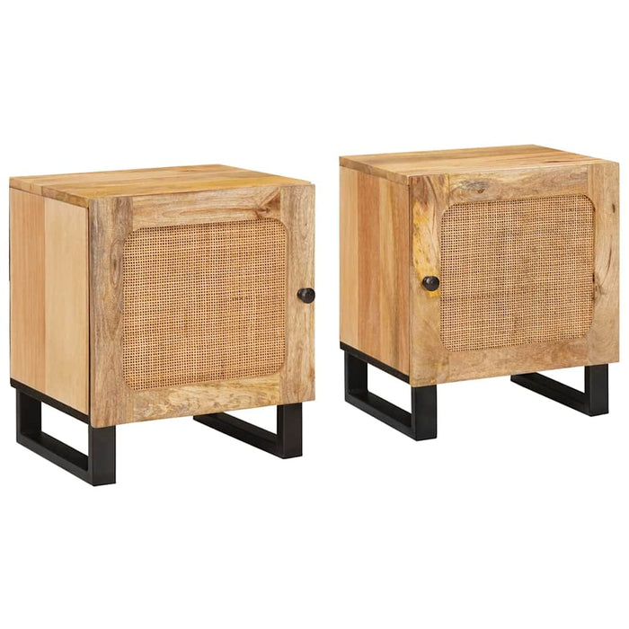 Dulap de noapte 2 pcs natural 40 x 33,5 x 46 cm - WALTI WALTI