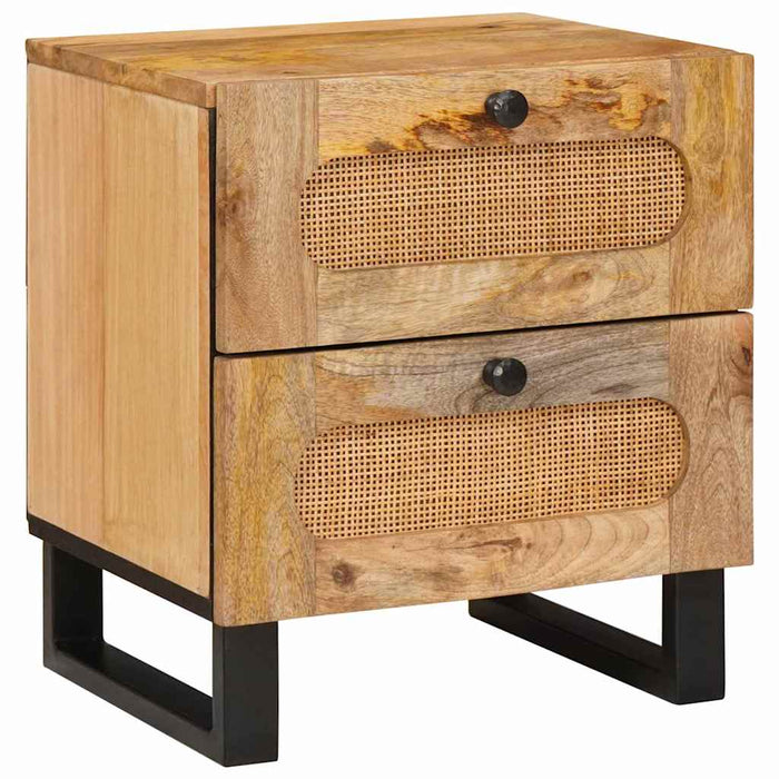 Dulap de noapte natural 40 x 33 x 46 cm Lemn de mango solid - WALTI WALTI