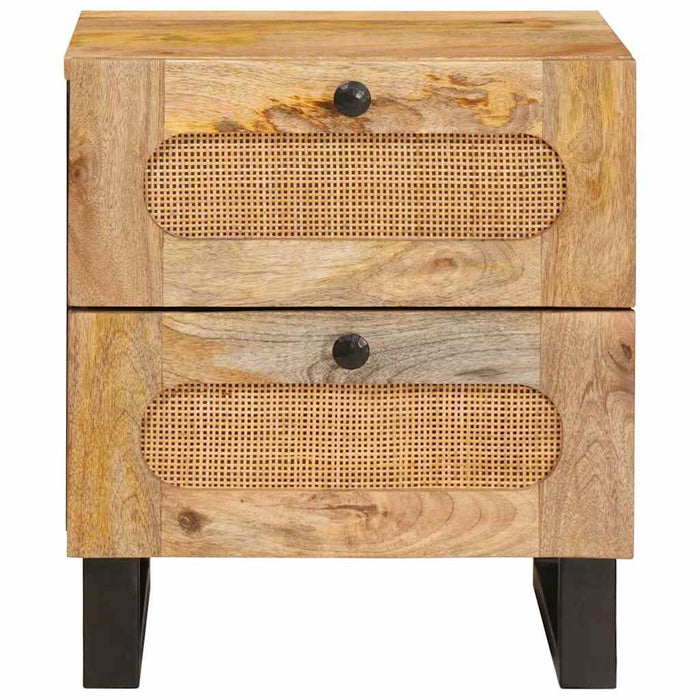 Dulap de noapte natural 40 x 33 x 46 cm Lemn de mango solid - WALTI WALTI