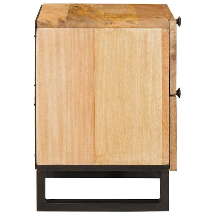 Dulap de noapte natural 40 x 33 x 46 cm Lemn de mango solid - WALTI WALTI
