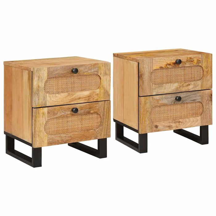 Dulap de noapte cu sertar 2 pcs natural 40 x 33 x 46 cm - WALTI WALTI