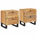 Dulap de noapte cu sertar 2 pcs natural 40 x 33 x 46 cm - WALTI WALTI