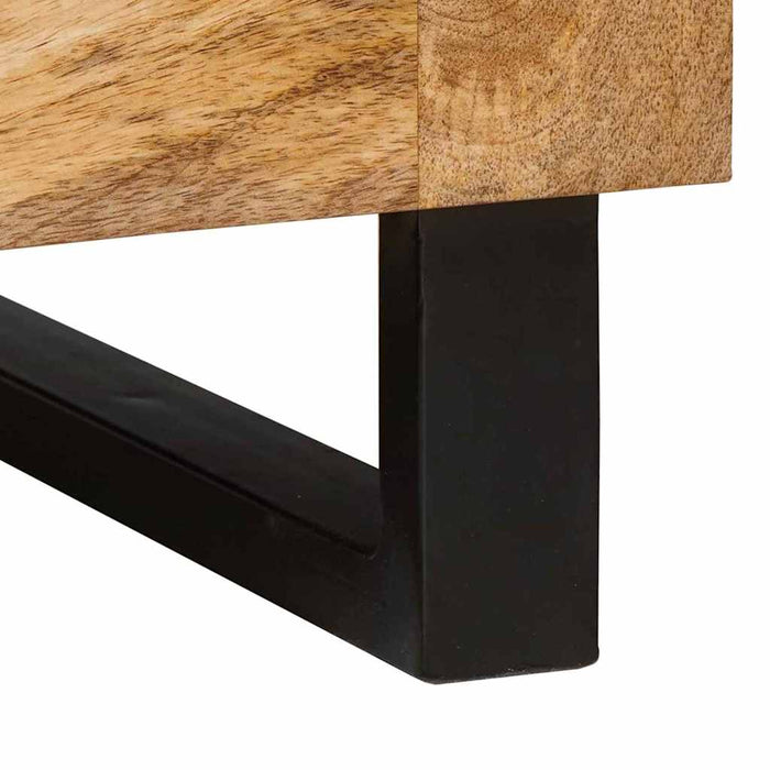 Masă de cafea natural 80 x 50 x 40 cm Lemn de mango solid WALTI