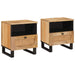 Dulap de noapte cu sertar 2 pcs natural 40 x 33 x 46 cm - WALTI WALTI
