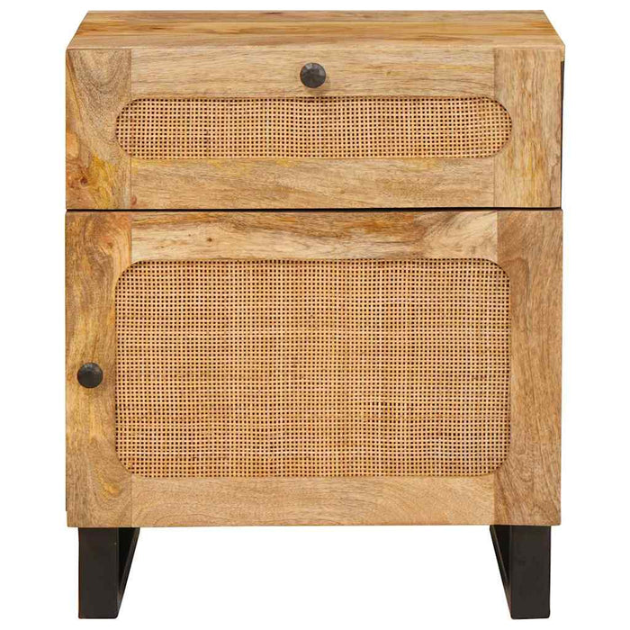 Dulap de noapte natural 50 x 33 x 60 cm Lemn de mango solid - WALTI WALTI