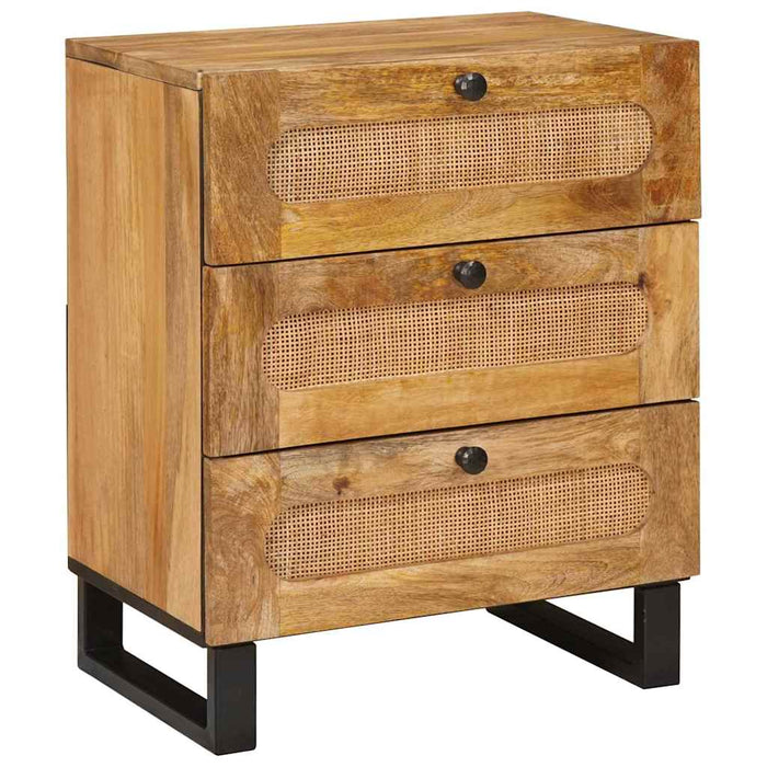 Dulap de noapte natural 50 x 33 x 60 cm Lemn de mango solid - WALTI WALTI