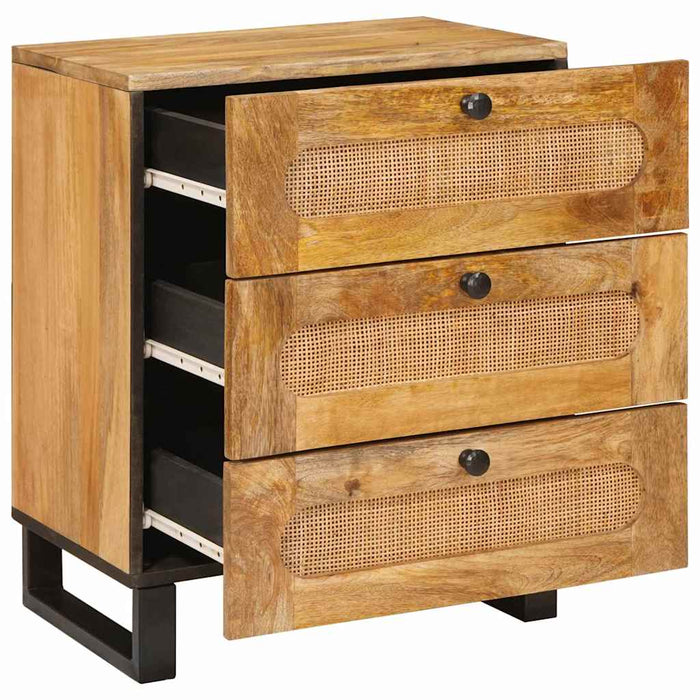 Dulap de noapte natural 50 x 33 x 60 cm Lemn de mango solid - WALTI WALTI