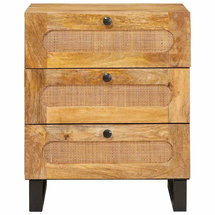 Dulap de noapte natural 50 x 33 x 60 cm Lemn de mango solid - WALTI WALTI