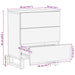Dulap de noapte natural 50 x 33 x 60 cm Lemn de mango solid - WALTI WALTI