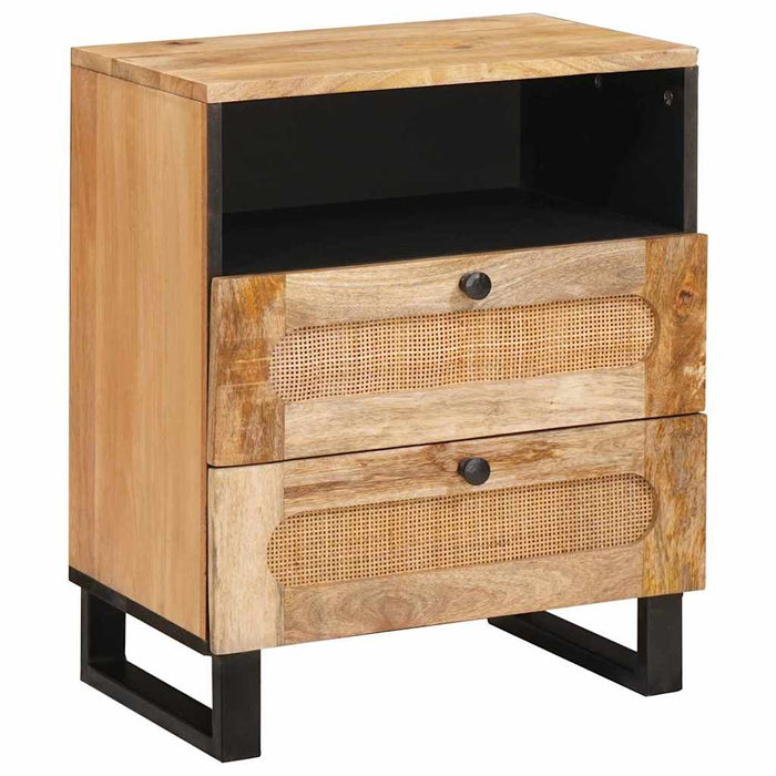 Dulap de noapte natural 50 x 33 x 62 cm Lemn de mango solid - WALTI WALTI