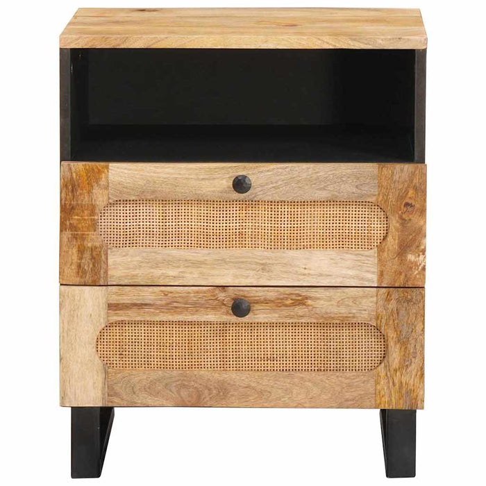 Dulap de noapte natural 50 x 33 x 62 cm Lemn de mango solid - WALTI WALTI