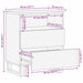 Dulap de noapte natural 50 x 33 x 62 cm Lemn de mango solid - WALTI WALTI