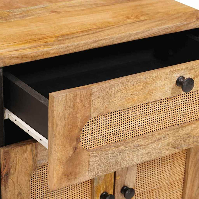 Dulap de noapte natural 50 x 33 x 60 cm Lemn de mango solid - WALTI WALTI