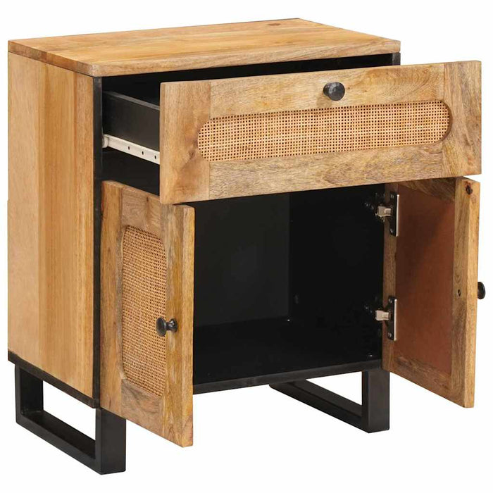 Dulap de noapte natural 50 x 33 x 60 cm Lemn de mango solid - WALTI WALTI