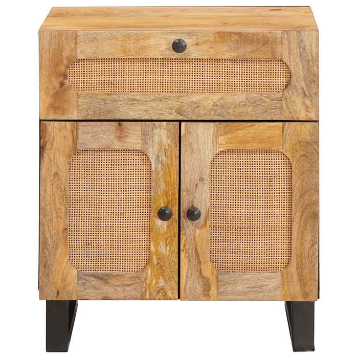 Dulap de noapte natural 50 x 33 x 60 cm Lemn de mango solid - WALTI WALTI
