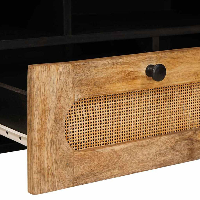 Cabinet TV cu sertar Maro 100 x 33 x 46 cm Lemn de mango solid - WALTI WALTI