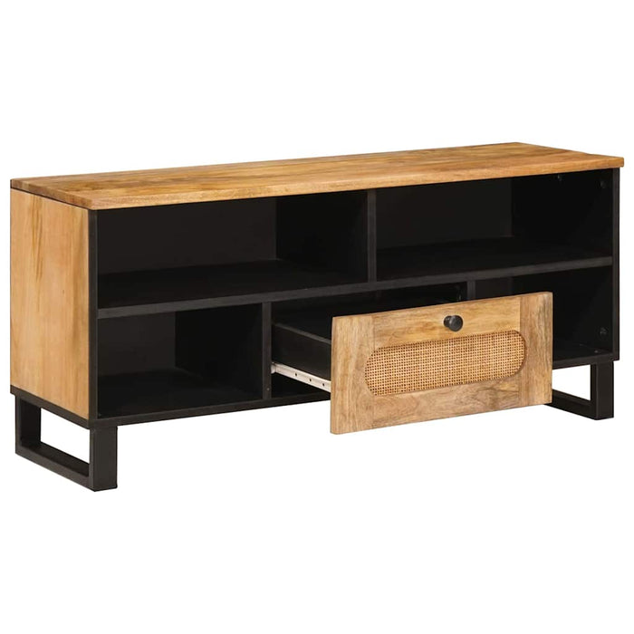 Cabinet TV cu sertar Maro 100 x 33 x 46 cm Lemn de mango solid - WALTI WALTI