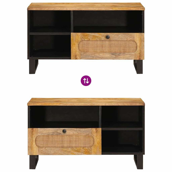 Cabinet TV cu sertar Maro 80 x 33 x 46 cm Lemn de mango solid - WALTI WALTI