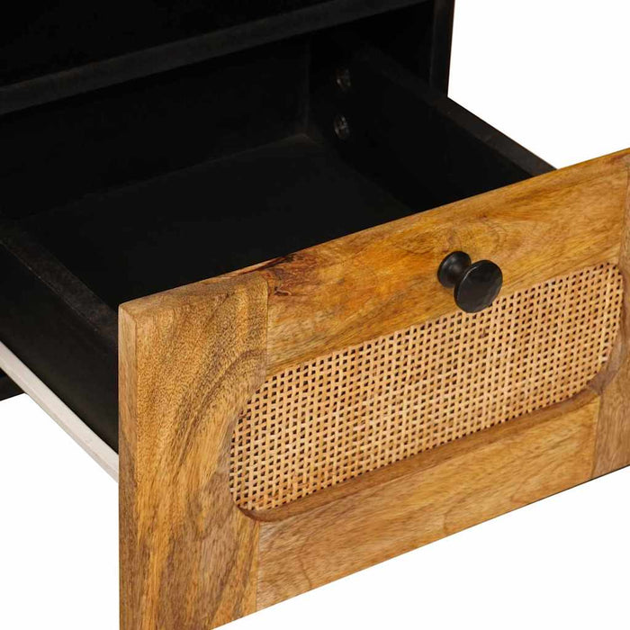 Cabinet TV cu sertar Maro 100 x 33 x 46 cm Lemn de mango solid - WALTI WALTI