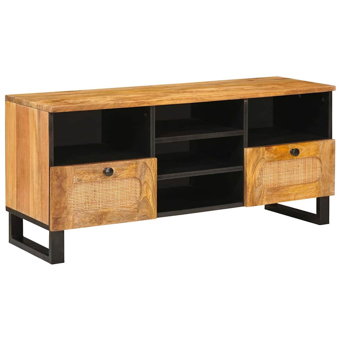 Cabinet TV cu sertar Maro 100 x 33 x 46 cm Lemn de mango solid - WALTI WALTI