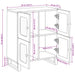 Bufet cu depozitare Maro 60 x 33 x 75 cm Lemn de mango solid - WALTI WALTI