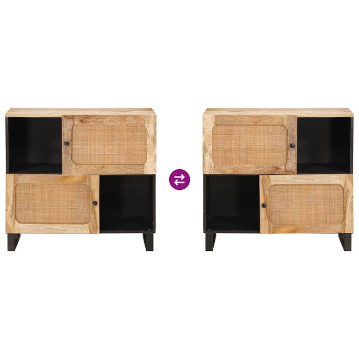 Bufet cu depozitare Maro 80 x 33 x 75 cm Lemn de mango solid - WALTI WALTI