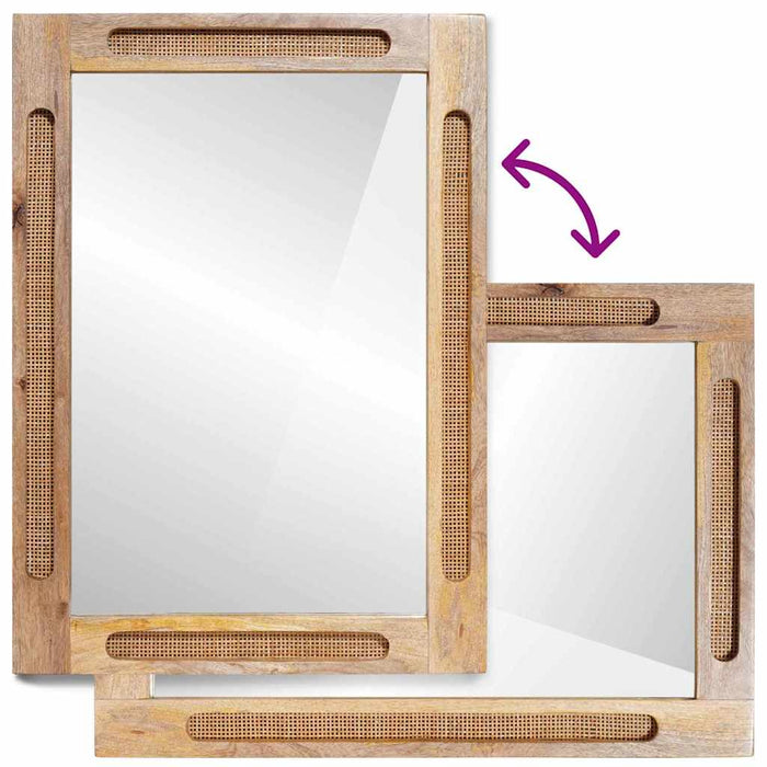 Oglindă pentru baie Maro 50 x 70 x 3 cm Lemn de mango solid - WALTI WALTI