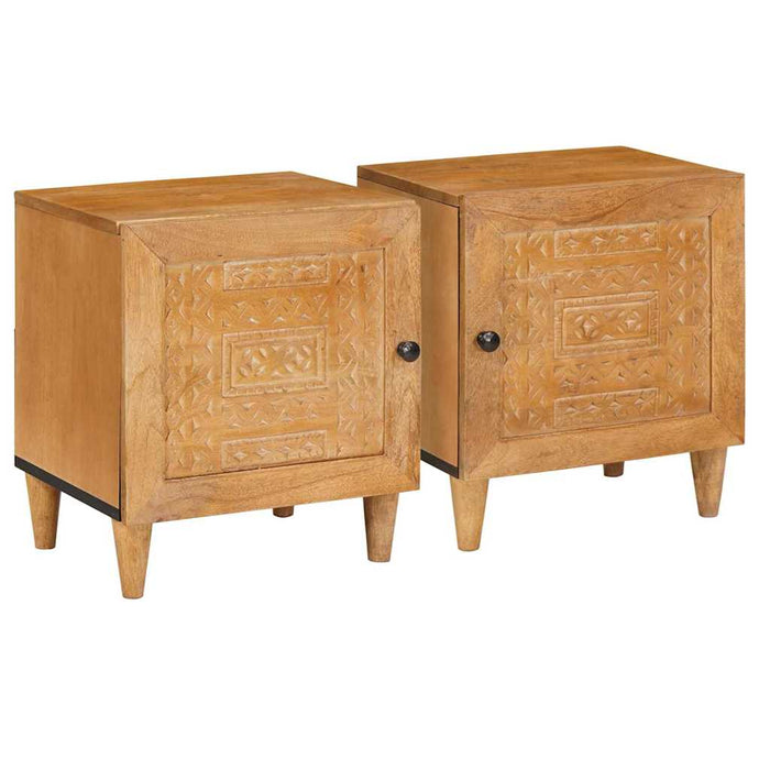 Dulap de noapte 2 pcs Maro deschis 80 x 50 x 40 cm - WALTI WALTI