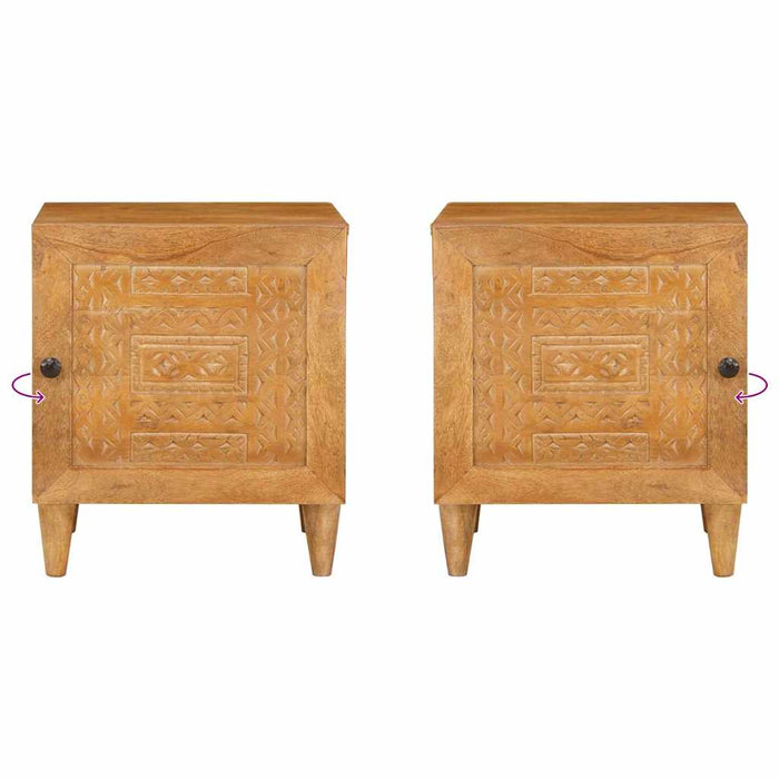 Dulap de noapte 2 pcs Maro deschis 80 x 50 x 40 cm - WALTI WALTI