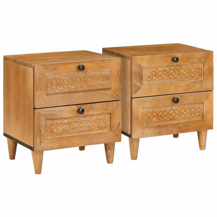 Dulap de noapte 2 pcs Maro deschis 40 x 33 x 46 cm - WALTI WALTI